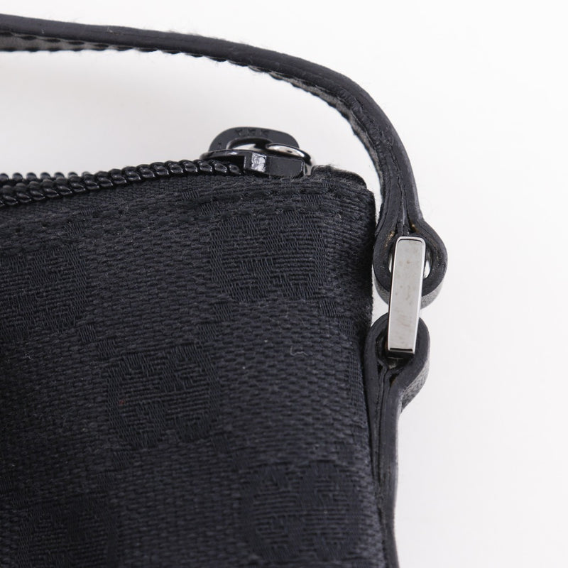 [구찌] 구찌 
 액세서리 파우치 핸드백 
 07198 GG 캔버스 블랙 핸드백 지퍼 악세서리 파우치 여성용