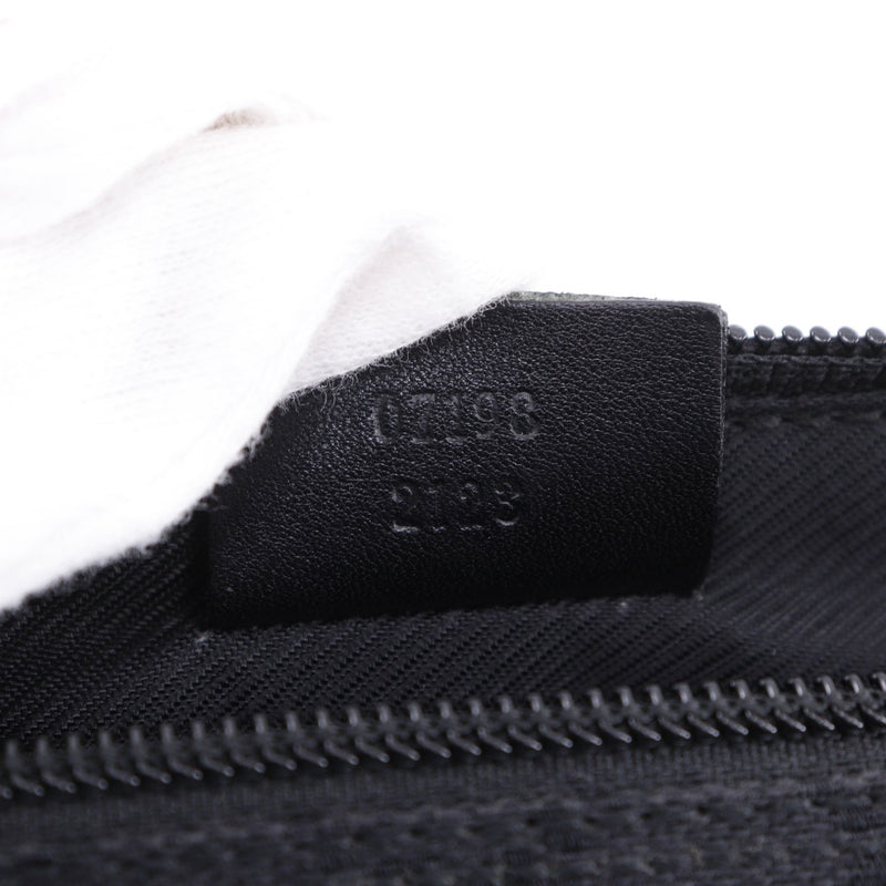 [구찌] 구찌 
 액세서리 파우치 핸드백 
 07198 GG 캔버스 블랙 핸드백 지퍼 악세서리 파우치 여성용