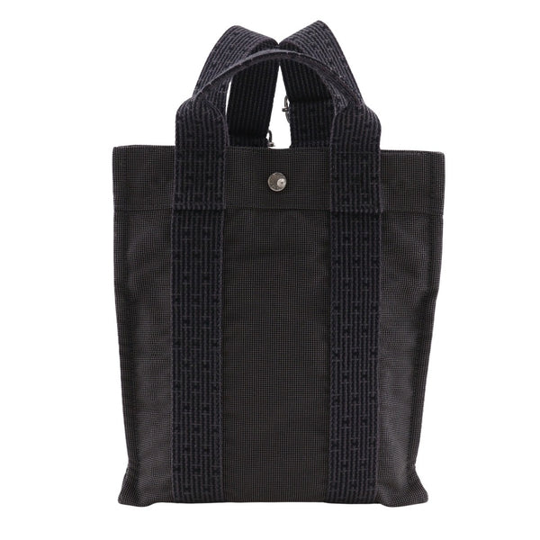 【HERMES】エルメス
 サック・アドPM リュック・デイパック
 エールライン ナイロンキャンバス グレー 肩掛け,手提げ,2way,A5 スナップボタン Sac Ad PM レディース