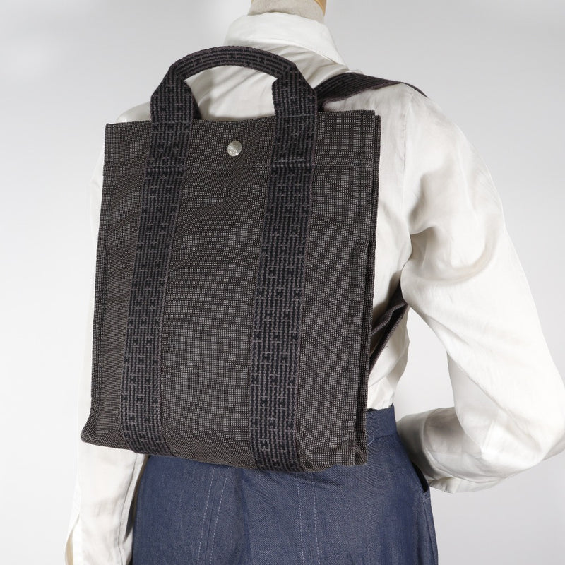 [HERMES] Hermes 
 Sac・ PM publicitario Backpack・Mochila 
 Herline Bolso de hombro, bolso de mano, de lona de nailon gris, de 2 vías, con botón a presión A5 Ad PM para mujer