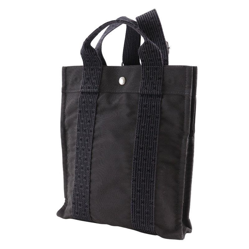 [HERMES] Hermes 
 Sac・ PM publicitario Backpack・Mochila 
 Herline Bolso de hombro, bolso de mano, de lona de nailon gris, de 2 vías, con botón a presión A5 Ad PM para mujer