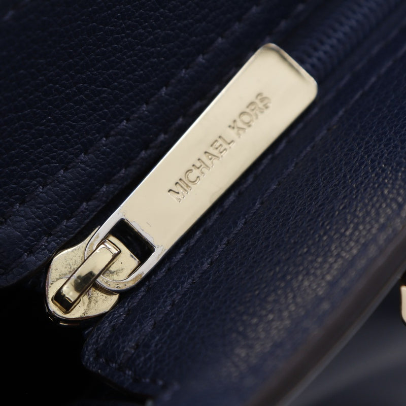 [Michael Kors] Michael Kors 
 hamilton handbag 
 2WAY Shoulder Leather Navy Crossbody Bag, Shoulder Bag, Handbag, 2way, A5 Fastener hamilton ladies