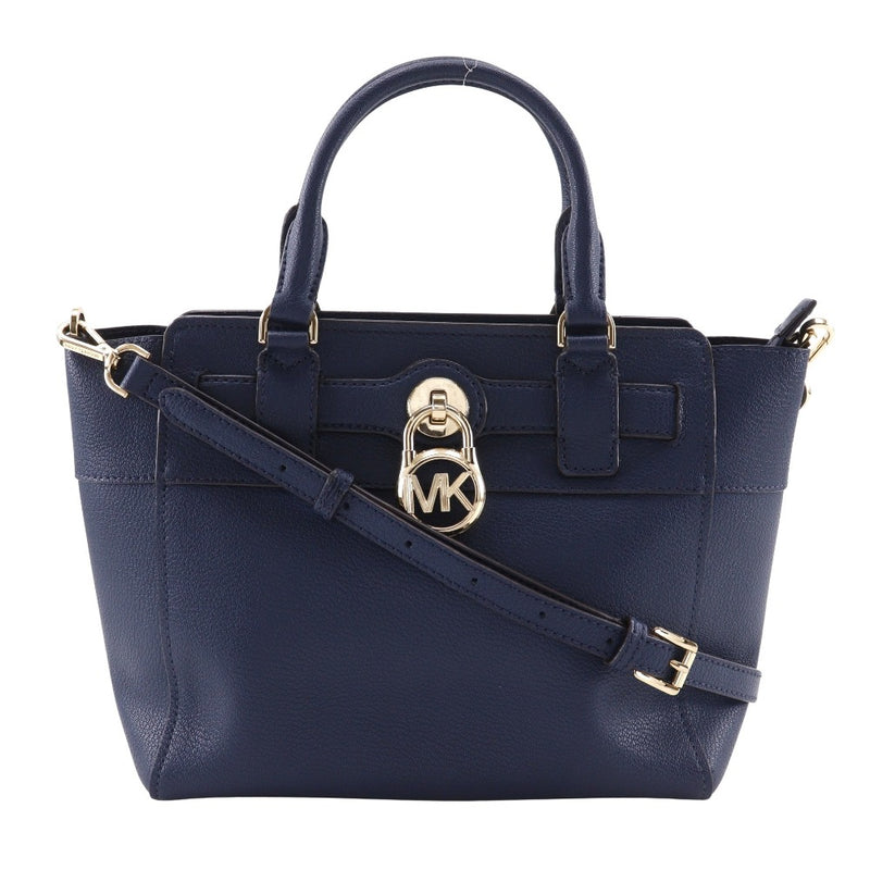 [Michael Kors] Michael Kors 
 hamilton handbag 
 2WAY Shoulder Leather Navy Crossbody Bag, Shoulder Bag, Handbag, 2way, A5 Fastener hamilton ladies