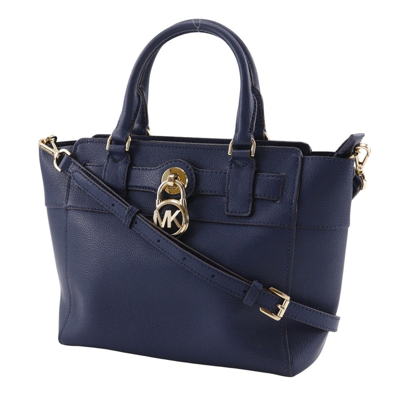 [Michael Kors] Michael Kors 
 hamilton handbag 
 2WAY Shoulder Leather Navy Crossbody Bag, Shoulder Bag, Handbag, 2way, A5 Fastener hamilton ladies