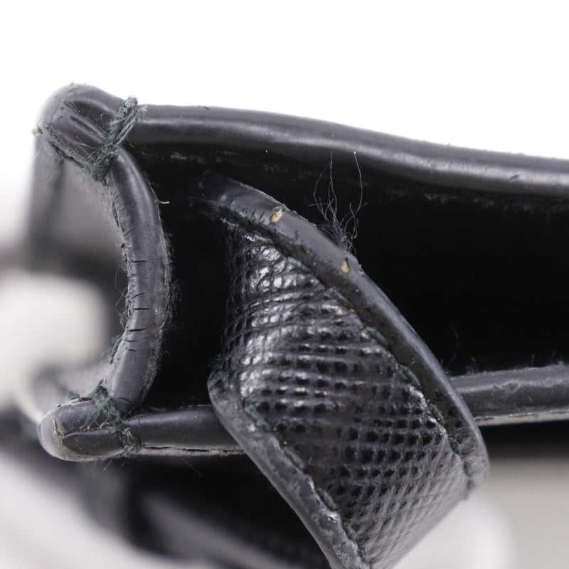 [PRADA]PRADA
 mini bolso de hombro 
 Bandolera Saffiano negra con botones a presión, minibandolera unisex de rango B