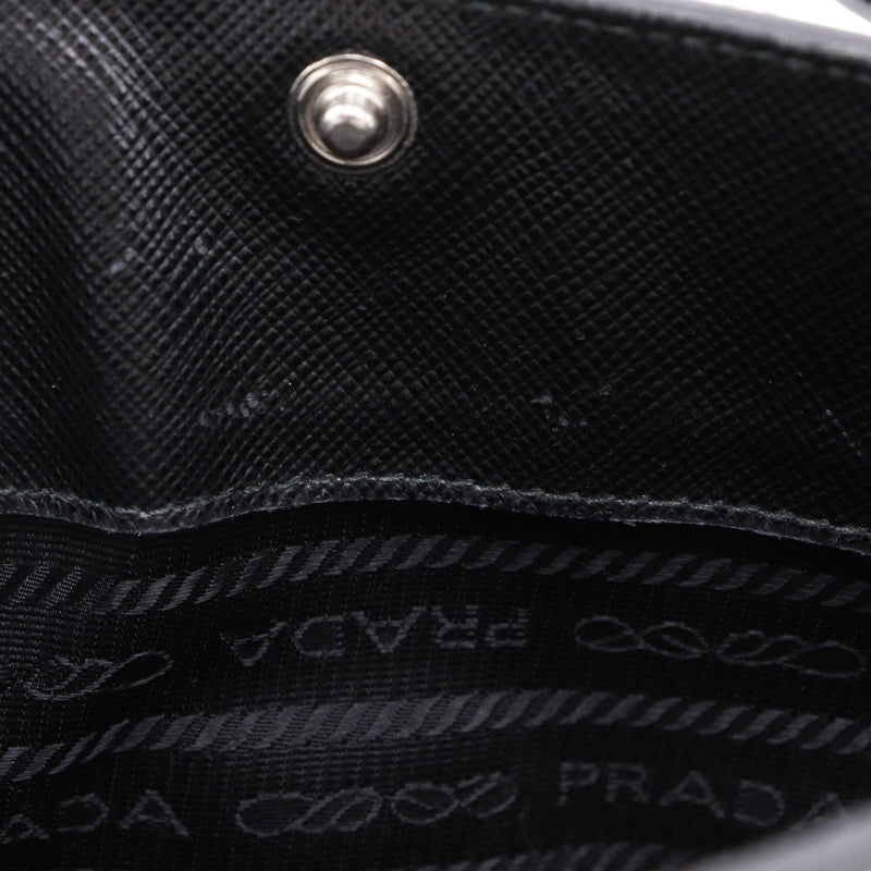 [PRADA]PRADA
 mini bolso de hombro 
 Bandolera Saffiano negra con botones a presión, minibandolera unisex de rango B
