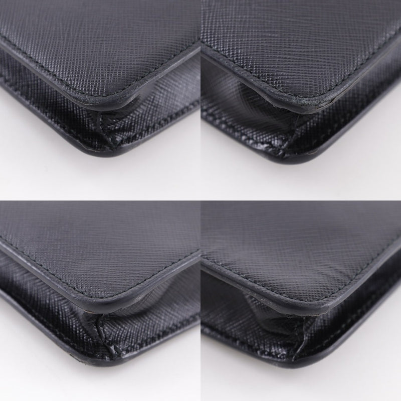 [PRADA]PRADA
 mini bolso de hombro 
 Bandolera Saffiano negra con botones a presión, minibandolera unisex de rango B