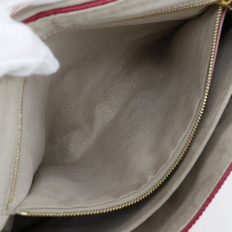 [ZANELLATO] ZANELLATO 
 Bolso De Hombro Postina S Zeta 
 2WAY Bolso bandolera de cuero rosa para colgar, 2 vías, cierre de giro A5 Postina S Zeta para mujer