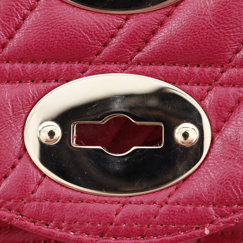 [ZANELLATO] ZANELLATO 
 Bolso De Hombro Postina S Zeta 
 2WAY Bolso bandolera de cuero rosa para colgar, 2 vías, cierre de giro A5 Postina S Zeta para mujer