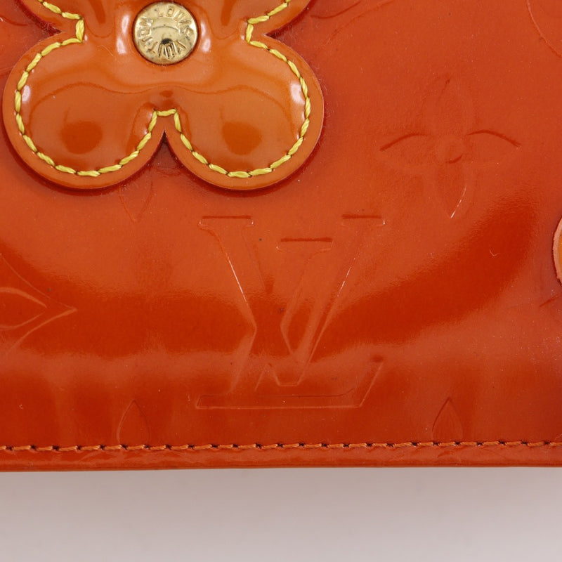 [LOUIS VUITTON]LOUIS VUITTON
 Bolso de hombro Lexington con flores 
 Bolsa de accesorios M92247 MonogramVernis Naranja VI1011 Flor grabada Hombro Cremallera Flor lexington Damas