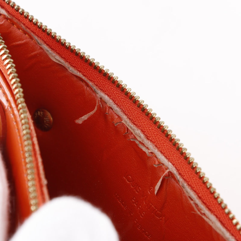 [LOUIS VUITTON]LOUIS VUITTON
 Bolso de hombro Lexington con flores 
 Bolsa de accesorios M92247 MonogramVernis Naranja VI1011 Flor grabada Hombro Cremallera Flor lexington Damas