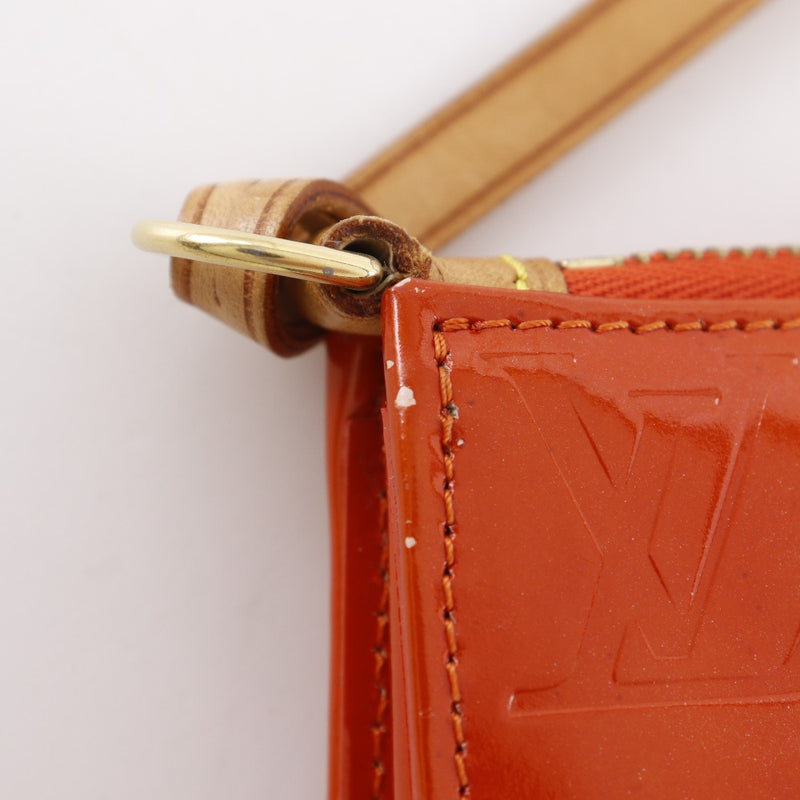 [LOUIS VUITTON]LOUIS VUITTON
 Bolso de hombro Lexington con flores 
 Bolsa de accesorios M92247 MonogramVernis Naranja VI1011 Flor grabada Hombro Cremallera Flor lexington Damas