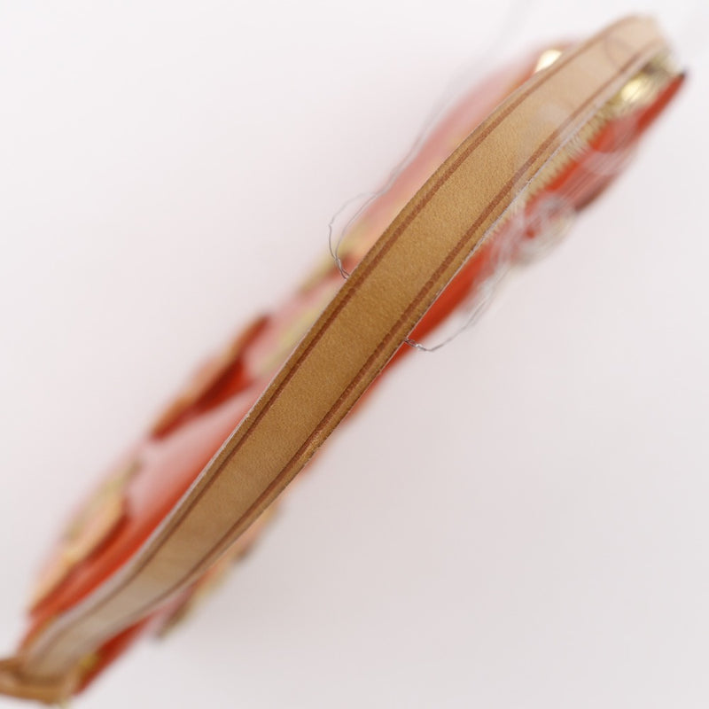 [LOUIS VUITTON]LOUIS VUITTON
 Bolso de hombro Lexington con flores 
 Bolsa de accesorios M92247 MonogramVernis Naranja VI1011 Flor grabada Hombro Cremallera Flor lexington Damas