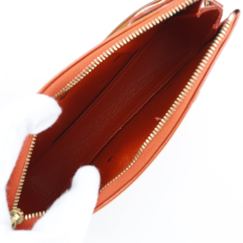 [LOUIS VUITTON]LOUIS VUITTON
 Bolso de hombro Lexington con flores 
 Bolsa de accesorios M92247 MonogramVernis Naranja VI1011 Flor grabada Hombro Cremallera Flor lexington Damas