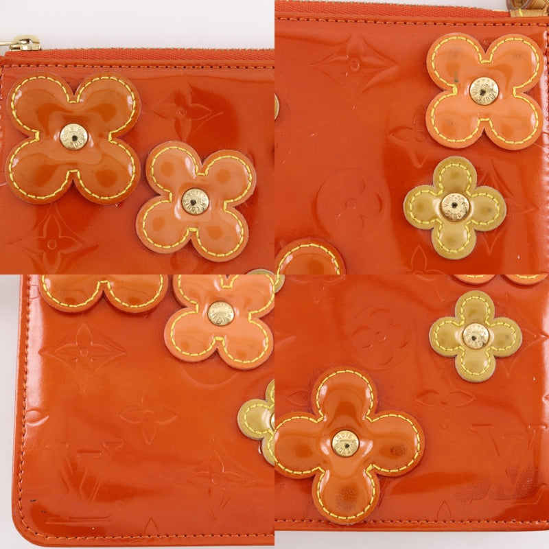 [LOUIS VUITTON]LOUIS VUITTON
 Bolso de hombro Lexington con flores 
 Bolsa de accesorios M92247 MonogramVernis Naranja VI1011 Flor grabada Hombro Cremallera Flor lexington Damas