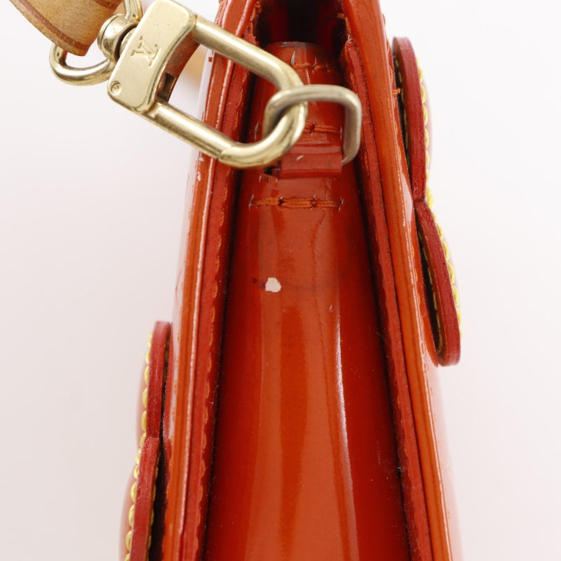 [LOUIS VUITTON]LOUIS VUITTON
 Bolso de hombro Lexington con flores 
 Bolsa de accesorios M92247 MonogramVernis Naranja VI1011 Flor grabada Hombro Cremallera Flor lexington Damas