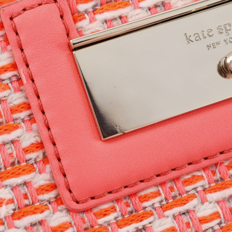[Kate Spade]Kate Spade 
 ChainShoulder Shoulder Bag
 Tweed Orange Shoulder Bag,A5 Flap ChainShoulder Women's