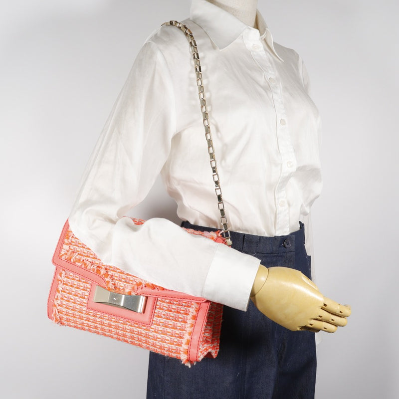 [Kate Spade]Kate Spade 
 ChainShoulder Shoulder Bag
 Tweed Orange Shoulder Bag,A5 Flap ChainShoulder Women's