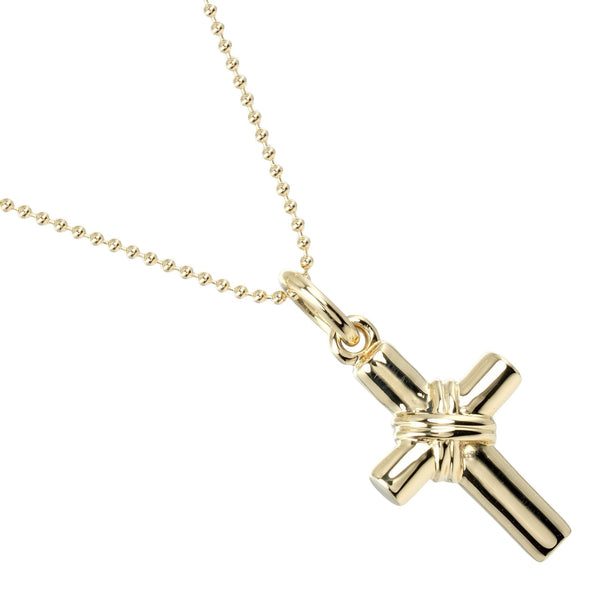 【TIFFANY&Co.】ティファニー
 シグネチャー クロス ネックレス
 K18イエローゴールド 約6.7g Signature cross レディースAランク