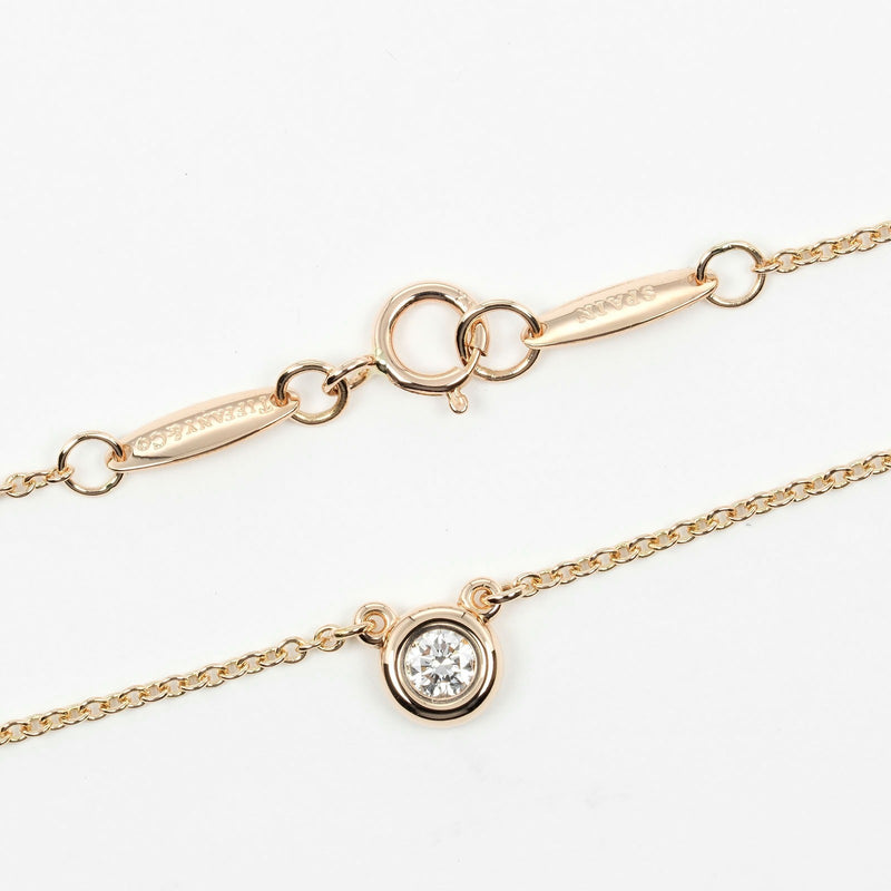 【TIFFANY&Co.】ティファニー
 バイザヤード ネックレス
 トップ幅5.1mm K18ピンクゴールド×ダイヤモンド 約2.42g By the yard レディースAランク