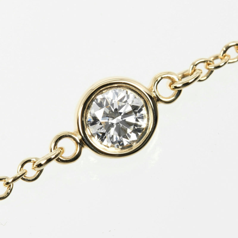 【TIFFANY&Co.】ティファニー
 バイザヤード ブレスレット
 トップ3.6mm K18イエローゴールド×ダイヤモンド 約1g By the yard レディースAランク