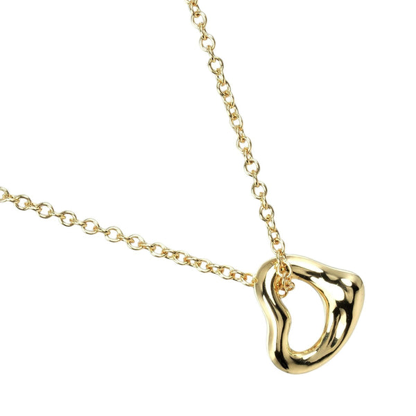 【TIFFANY&Co.】ティファニー
 オープンハート ネックレス
 7mmモデル K18イエローゴールド 約1.67g Open heart レディースAランク