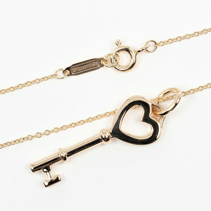 【TIFFANY&Co.】ティファニー
 ハートキー ネックレス
 K18ピンクゴールド 約3.94g Heart key レディースAランク