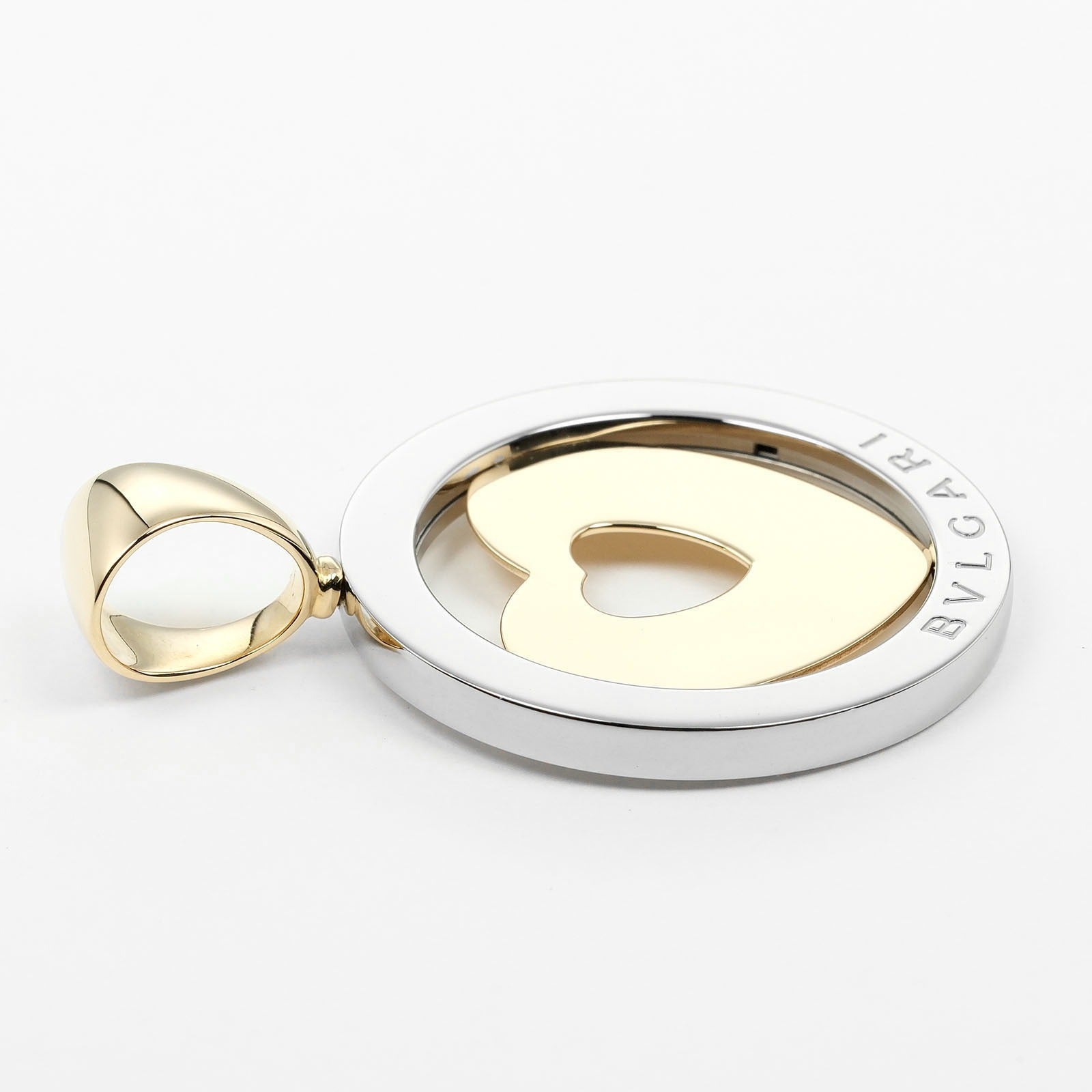 【スケルトン】BVLGARI ブルガリ トンドハート BVLGARI Tondo Heart 18K Yellow Gold & Stainless Steel Tondo
