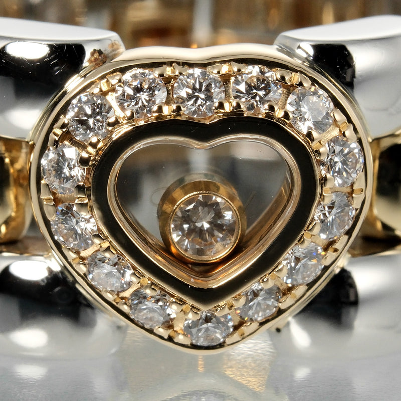 【Chopard】ショパール
 ハッピーダイヤモンド 7号 リング・指輪
 11.8g K18イエローゴールド×ダイヤモンド×ステンレス 約11.8g Happy diamond レディースA+ランク