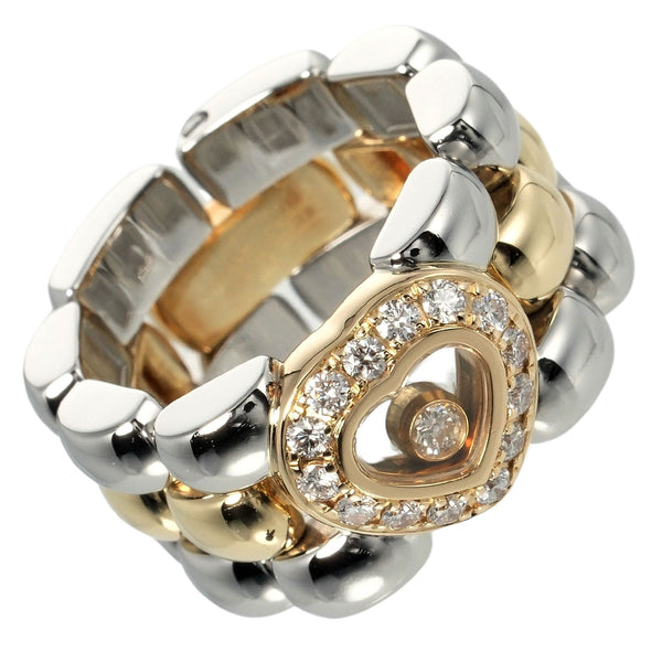 [Chopard] Chopard 
 Happy Diamond No. 7 Anillo / anillo 
 11.8g K18 Oro amarillo x Diamante x acero inoxidable aproximadamente 11.8g Diamantes felices A+Rango
