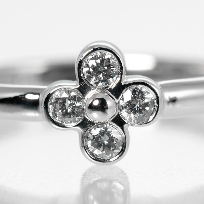 [TIFFANY & CO.] Tiffany 
 No. 7 ring / ring 
 4P diamond flower lace 3.29G PT950 Platinum x diamonds about 3.29G Ladies A+Rank