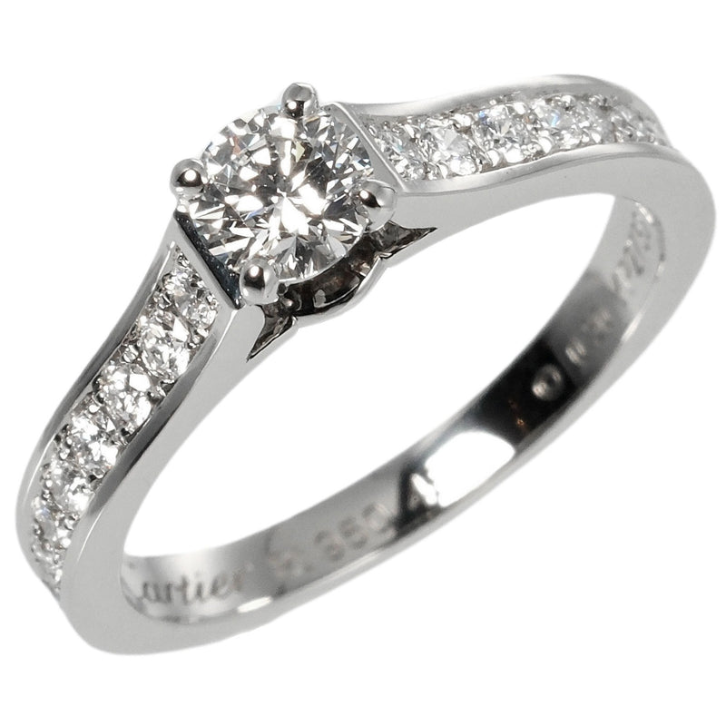 【CARTIER】カルティエ
 ソリティア  8号 リング・指輪
 0.30CT VVS2/G/2EX VG Pt950プラチナ×ダイヤモンド 約3.55g Solitaire レディースA+ランク