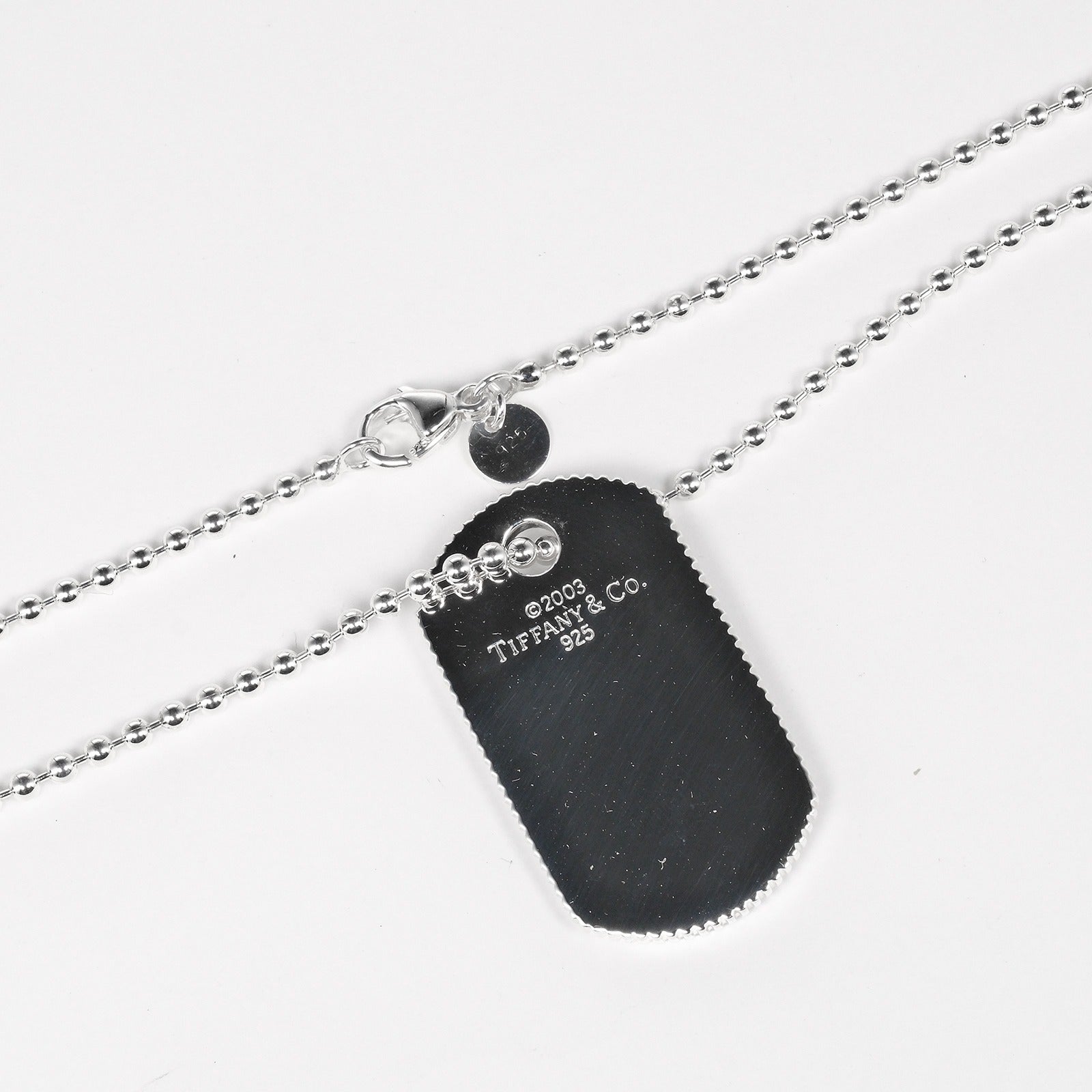 TIFFANY&Co.】ティファニー ドッグタグ コインエッジ ネックレス シルバー925 約24.94g Dog tag coin ed –  KYOTO NISHIKINO