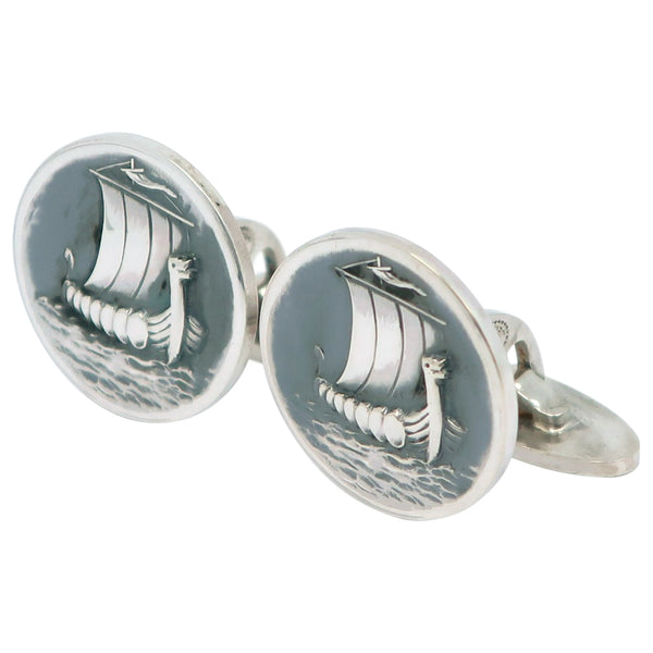 [Georg Jensen] Georg Jensen Sailing Ship Cuffs