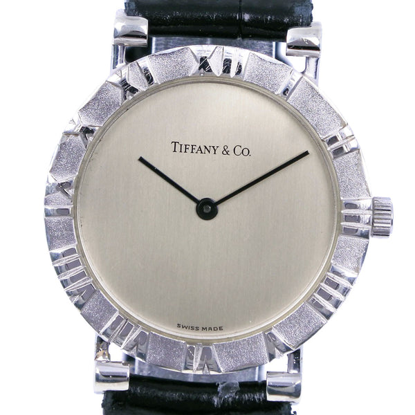 [Tiffany & Co.] Tiffany 
 아틀라스 시계 
 M0640 실버 925 x 스테인리스 스틸 X 가죽 실버 쿼츠 아날로그 실버 다이얼 아틀라스 남성 B 순위