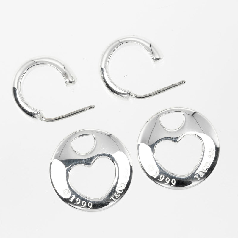 【TIFFANY&Co.】ティファニー
 カットアウト ハート ピアス
 シルバー925 約8.3g Cutout Heart レディースAランク