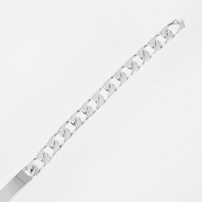 [Tiffany & Co.]TIFFANY&Co. 키하이 ID 플레이트 Bracelet 실버 925 약 13.35g Kihei ID Plate Ladies a Rank