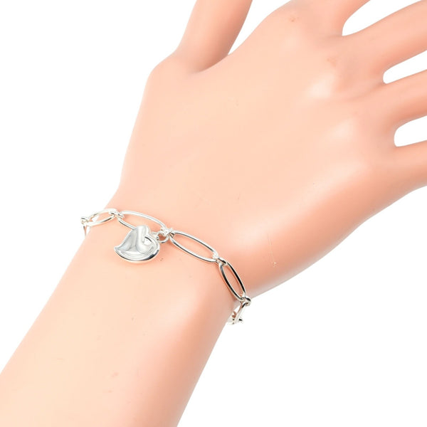 【TIFFANY&Co.】ティファニー
 カーブド ハート ブレスレット
 腕周り約17.3cm シルバー925 約9g Curved heart レディースAランク