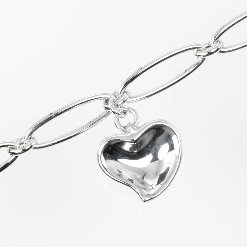 【TIFFANY&Co.】ティファニー
 カーブド ハート ブレスレット
 腕周り約17.3cm シルバー925 約9g Curved heart レディースAランク