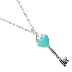 【TIFFANY&Co.】ティファニー
 ハートキー ネックレス
 シルバー925 約4.57g Heart key レディースAランク