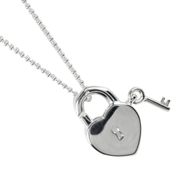 【TIFFANY&Co.】ティファニー
 ハートロック キー ネックレス
 シルバー925 約5.73g heart lock key レディースAランク