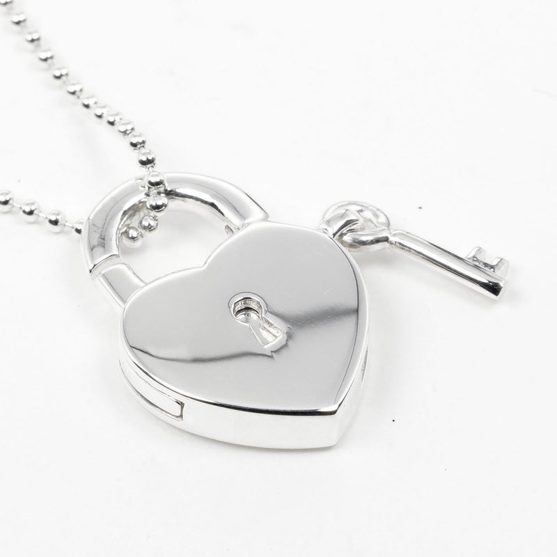 【TIFFANY&Co.】ティファニー
 ハートロック キー ネックレス
 シルバー925 約5.73g heart lock key レディースAランク