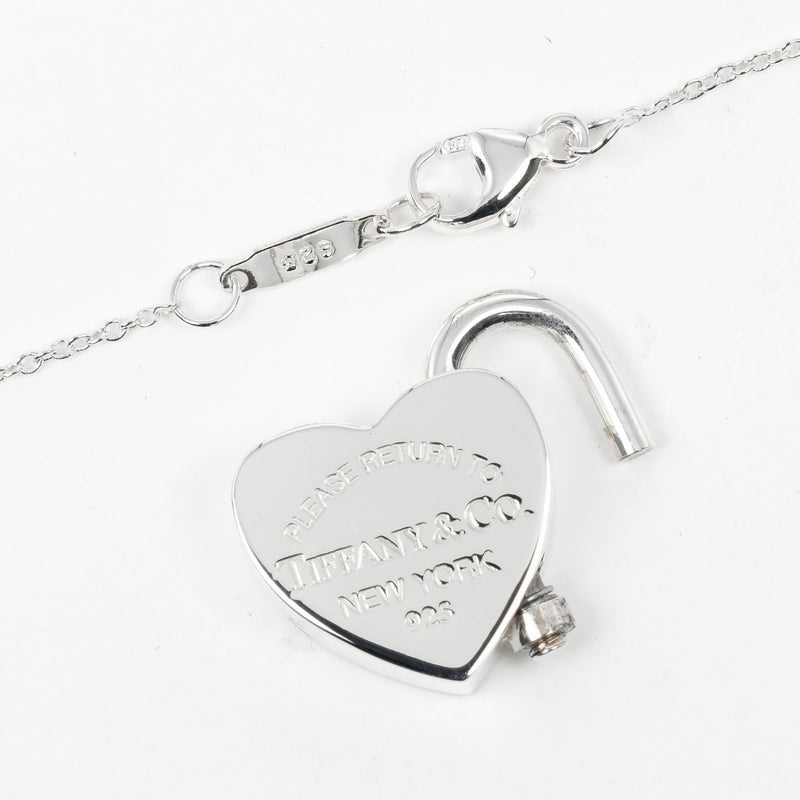 【TIFFANY&Co.】ティファニー
 リターントゥ ハートロック ネックレス
 シルバー925 約9.2g Return to heart lock レディースAランク