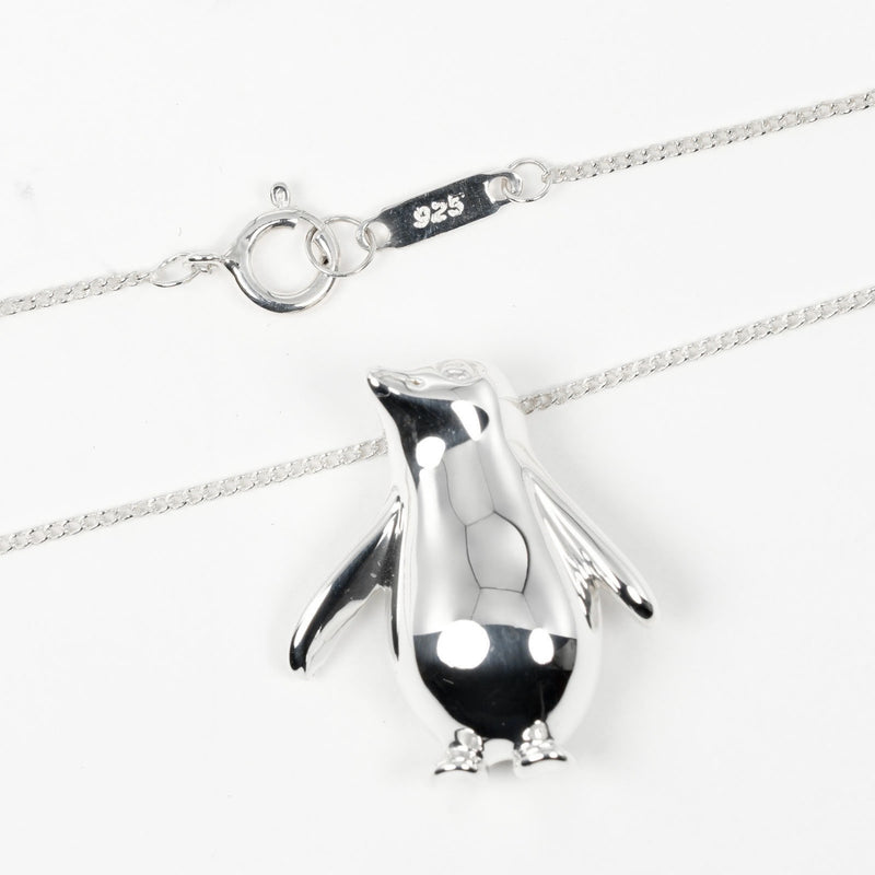 【TIFFANY&Co.】ティファニー
 ペンギン ネックレス
 シルバー925 約4.66g Penguin レディースAランク