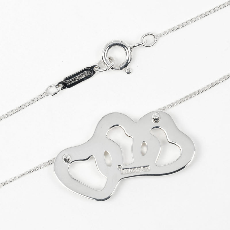 【TIFFANY&Co.】ティファニー
 トリプルハート ネックレス
 シルバー925 約4g Triple heart レディースAランク