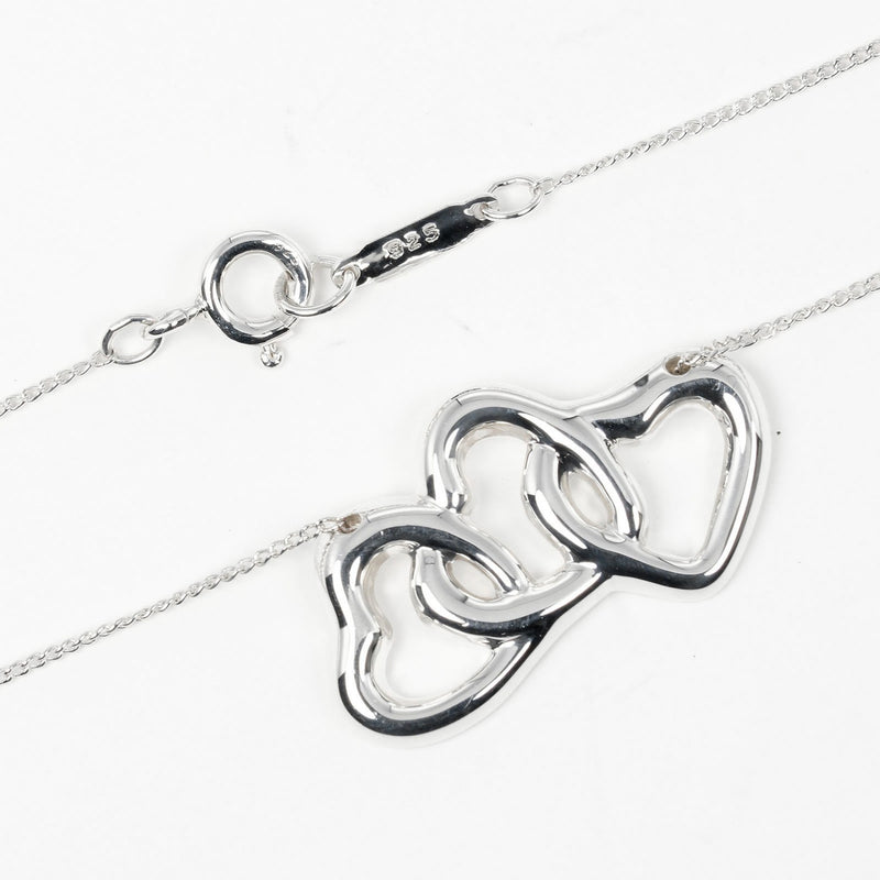 【TIFFANY&Co.】ティファニー
 トリプルハート ネックレス
 シルバー925 約4g Triple heart レディースAランク