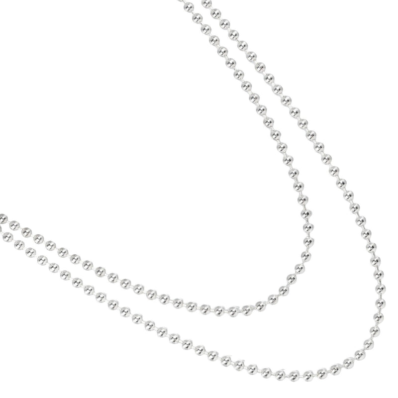 【TIFFANY&Co.】ティファニー
 84cm ボールチェーン ネックレス
 シルバー925 約15.4g 33.1" Ball Chain レディースAランク