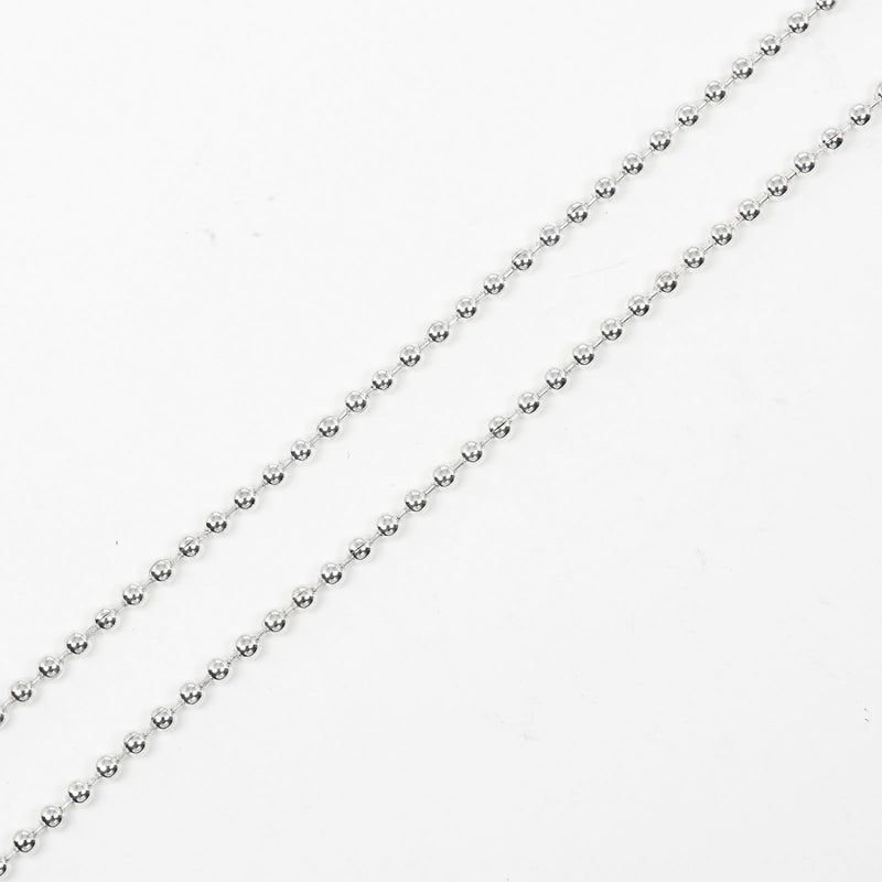 【TIFFANY&Co.】ティファニー
 84cm ボールチェーン ネックレス
 シルバー925 約15.4g 33.1" Ball Chain レディースAランク