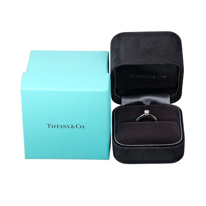 【TIFFANY&Co.】ティファニー
 ソリティア 8号 リング・指輪
 0.21ct VS1/I/3EX Pt950プラチナ×ダイヤモンド 約3.62g Solitaire レディースAランク