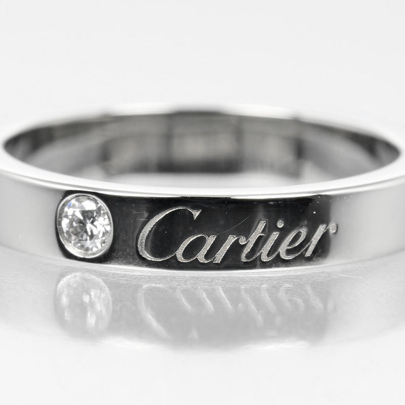 【CARTIER】カルティエ
 Cトゥ カルティエ エングレーブド 8号 リング・指輪
 Pt950プラチナ×ダイヤモンド 約4.71g C Toe Cartier Engraved レディースAランク